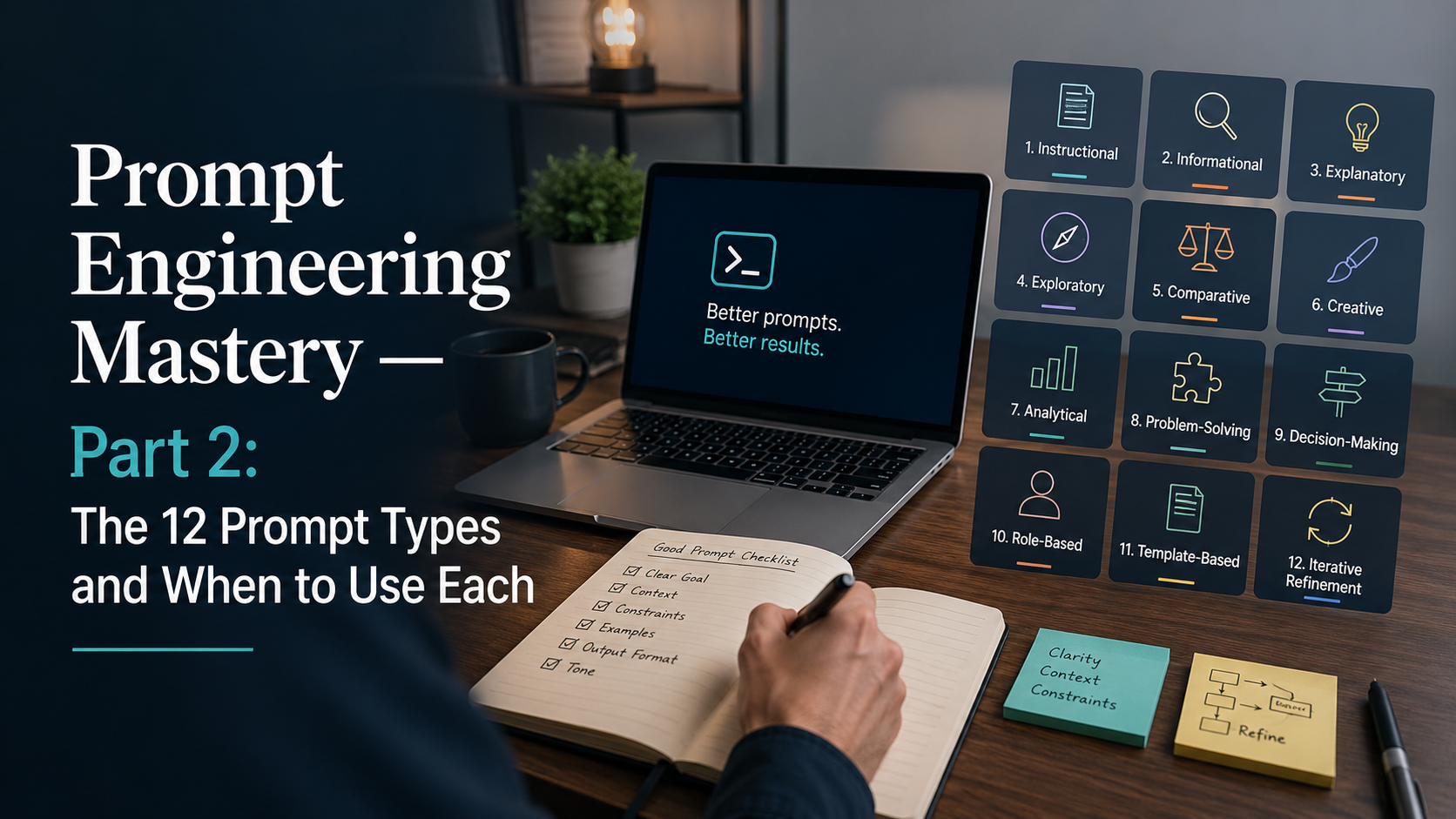 Prompt Engineering Mastery — Part 2: The 12 Prompt Types and the Copy-Paste Playbook